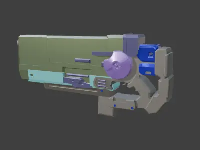 pistol model Low-poly 3D model