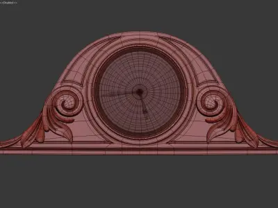 Carved clock 3D model