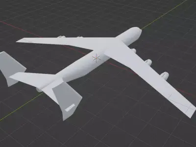 Fictional Heavy Cargo Aircraft An-225 Inspired series 3D model 3D model