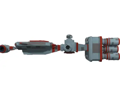 Low-poly spaceship Low-poly 3D model purchase