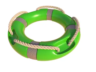 Lifebuoy Life Preserver Low-poly 3D model purchase