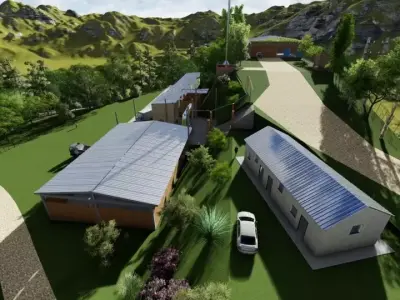 lead battery recyclable factory 3D model