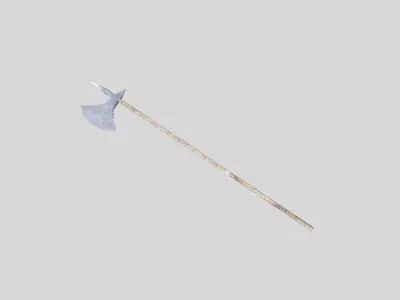 low poly pole axe Low-poly 3D model