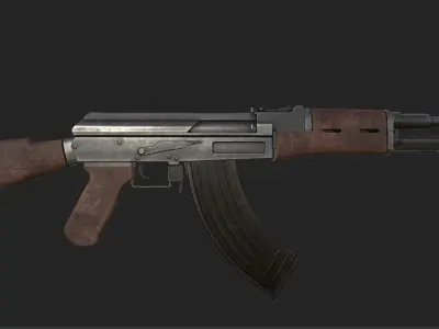 AK47 Simple Free low-poly 3D model