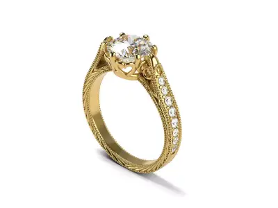 Antique Engagement Ring 3D print model