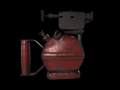 Gas Gun  Lowpoly  3D model