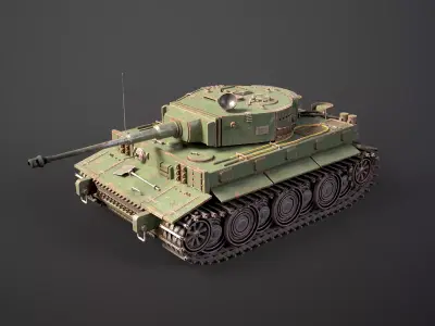 Panzer VI Tiger I - WW2 German heavy Tank 3D model 3D model