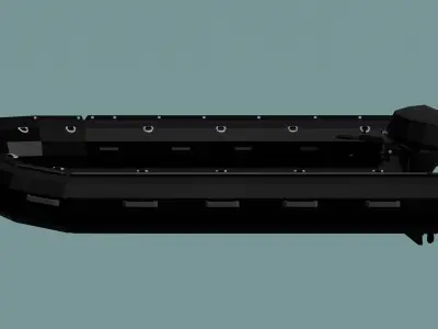 ZODIAC MILPRO FC 470 low poly Low-poly 3D model