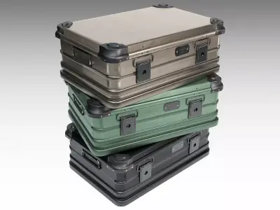 Metal Camping  Storage Case Low-poly 3D model