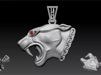 Panther Pendant  3D print model