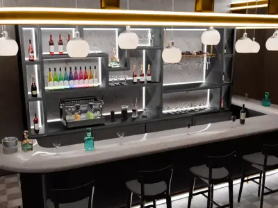 Aquarium Bar 3D model