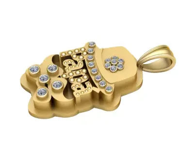Matching Ring  Earring Set 3D print model