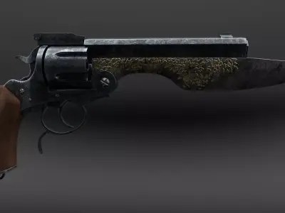 Gunblade revolver 3D model