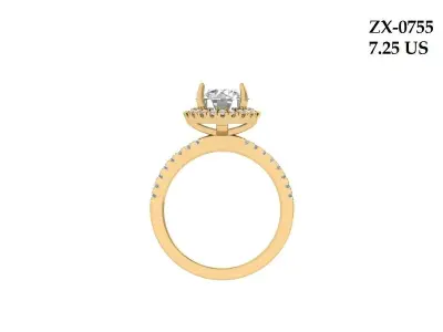 Solitair Ring Bridal Ring 3D print model purchase