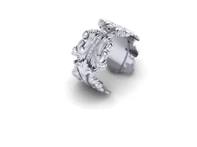 Antique ornate rose gold ring 3D print model