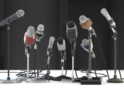 Microphones 3D model