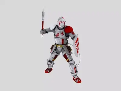 Steam-punk Knight Free low-poly 3D model