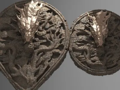 Dragon Crest 2 Stone  versions  3D model