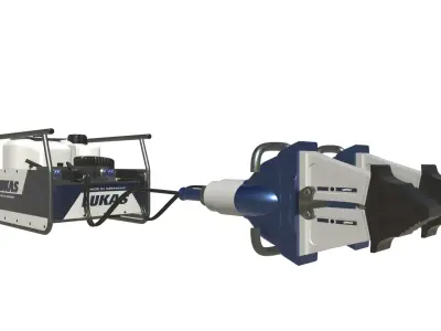 Industrial Robotic Hydraulic Spreader Grapple Claw 3D model