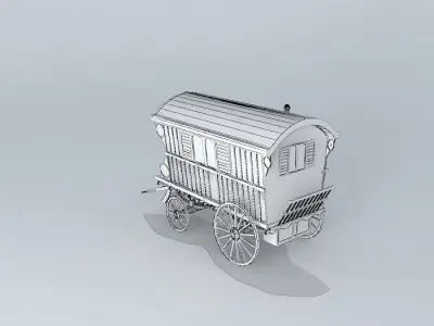 Romany Wagon READING Style Amended Free 3D model