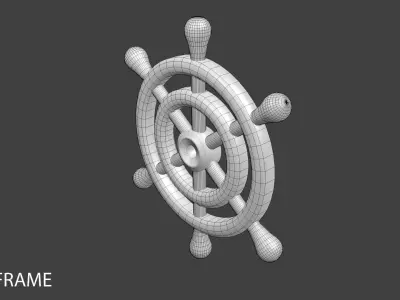 Ship Wheel 10 3D model