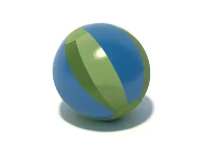 Green And Blue Beach Ball 3D model