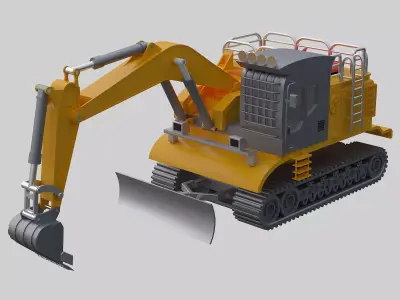 excavator 3D model 8