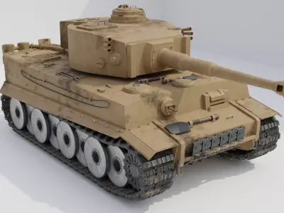 Tiger 131 Low-poly 3D model