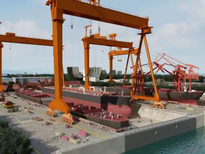 Shipyard Harbor 3D model