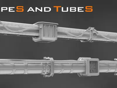 Pipes and Tubes 3D model purchase