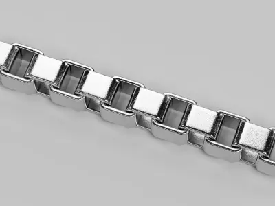 Link Chain V6 - Silver Box Proof 3D model