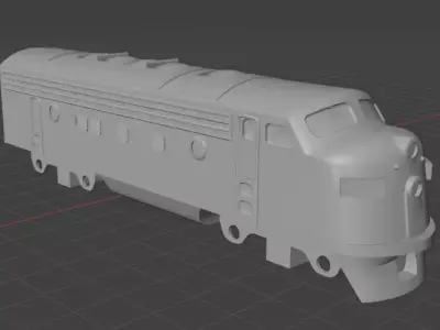3D Printable F-7A Locomotive Model 1-115 Version 3D print model