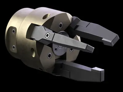 3-finger robotic gripper 3D model