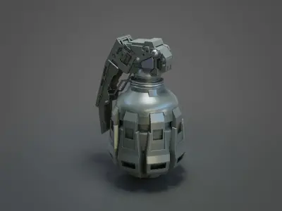 Sci-Fi grenade high-poly 3D model 3D model
