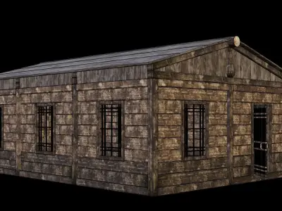 Medieval Houses 46- 4K Textures Game Ready Low-poly 3D model