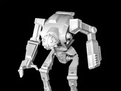 LoaderBot silver robot 3D print model