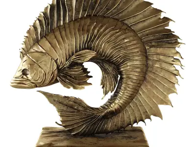 fish statue 3 3D model