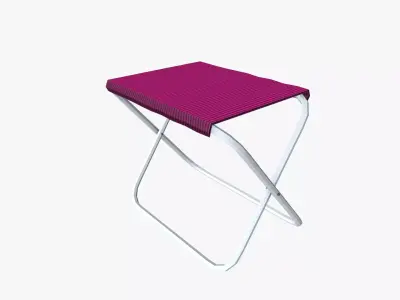 Cartoon CampChair Low-poly 3D model