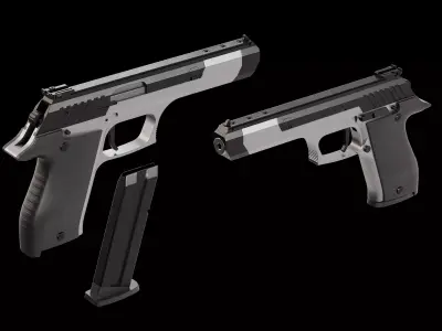 CZ 122 Sport 22LR pistol Low-poly 3D model