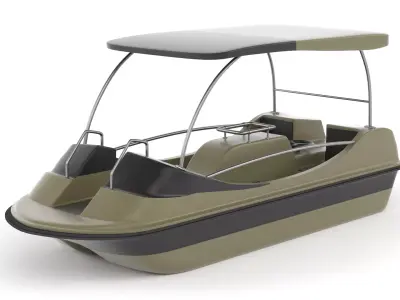 Fiberglass Pedal Boat 3D model