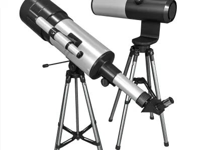 Telescope Pack Low-poly 3D model