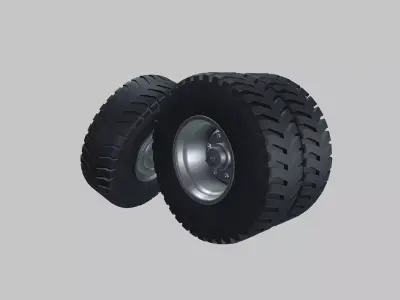 Tyres  Low-poly 3D model
