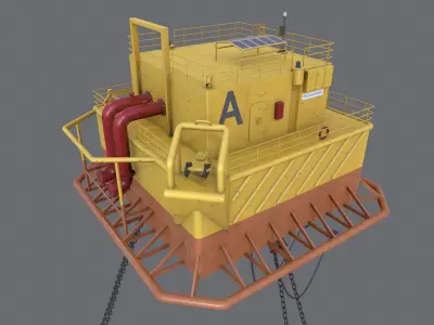 Single Point Mooring Calm Buoy 3D model