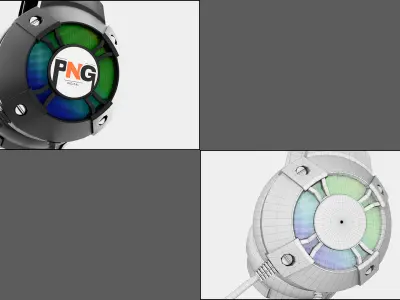 Gaming Headset Model Low-poly 3D model