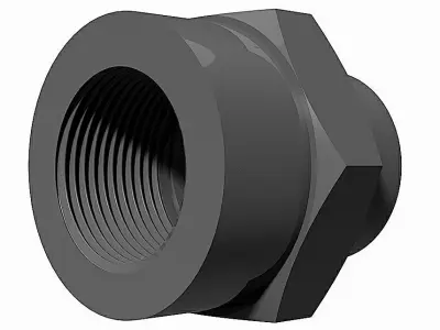 PVC Adaptor Sockets - Socket x BSP Female Free 3D model