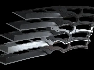 Tactical Knife Low-poly Game-ready PBR Low-poly 3D model