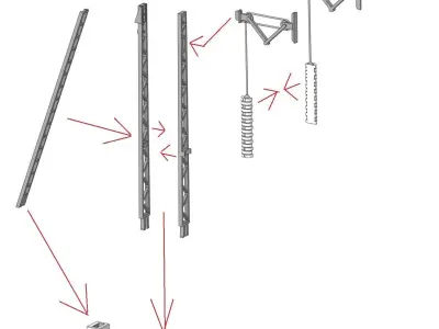 Catenery Tension Pole End Type A 1-87 FDM 3D print model