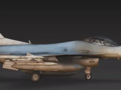 F-16 Fighting Falcon Ultra Realistic 3D Model Low-poly 3D model