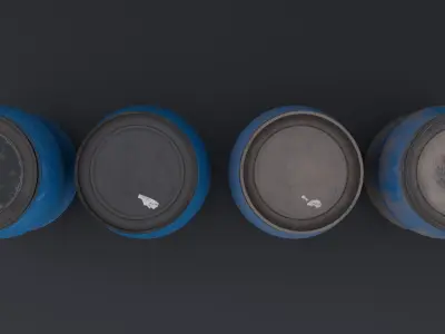 Plastic Drum - Plastic Barrel - Low Poly Low-poly 3D model