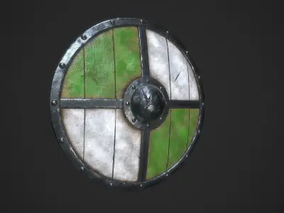 Medieval Shield A Low-poly 3D model